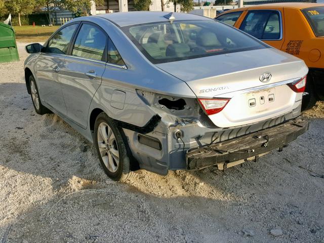 5NPEC4AC9DH528884 - 2013 HYUNDAI SONATA SE SILVER photo 3