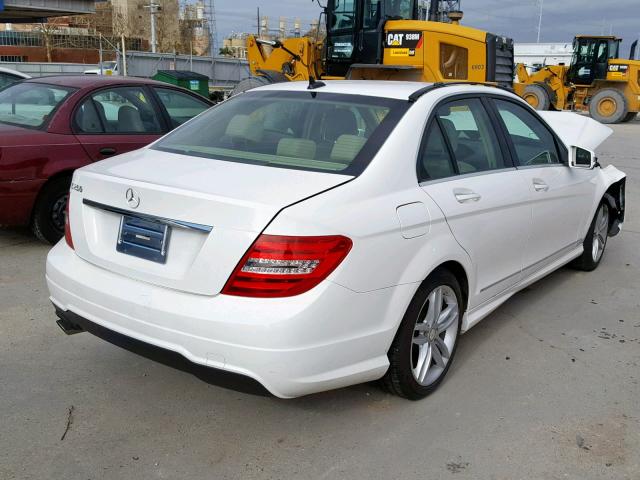 WDDGF4HB8EA953346 - 2014 MERCEDES-BENZ C 250 WHITE photo 4