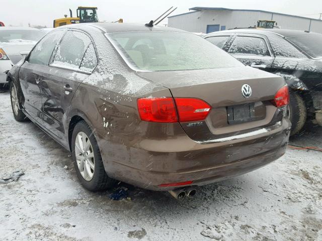 3VWDX7AJXBM026809 - 2011 VOLKSWAGEN JETTA SE BROWN photo 3