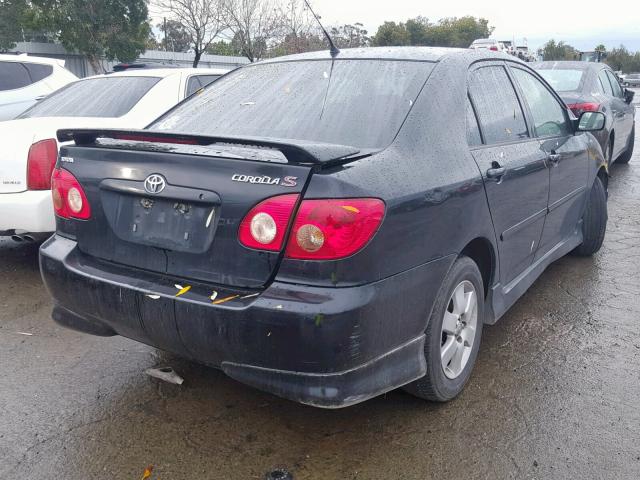 1NXBR30E55Z537244 - 2005 TOYOTA COROLLA CE BLACK photo 4