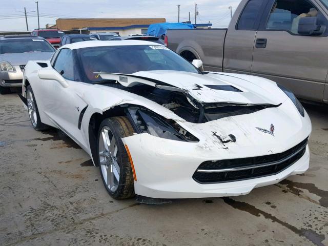 1G1YB2D76J5101427 - 2018 CHEVROLET CORVETTE S WHITE photo 1