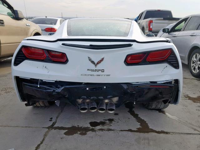 1G1YB2D76J5101427 - 2018 CHEVROLET CORVETTE S WHITE photo 6