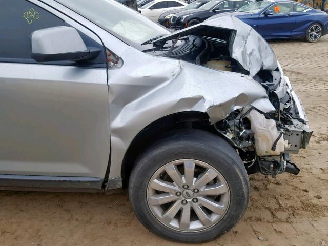 2FMDK38C47BA54336 - 2007 FORD EDGE SEL SILVER photo 9