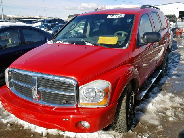 1D4HB48D75F539492 - 2005 DODGE DURANGO SL RED photo 2