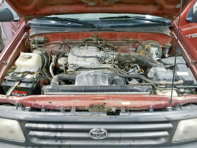 JT4VD10AXP0005600 - 1993 TOYOTA T100 MAROON photo 7