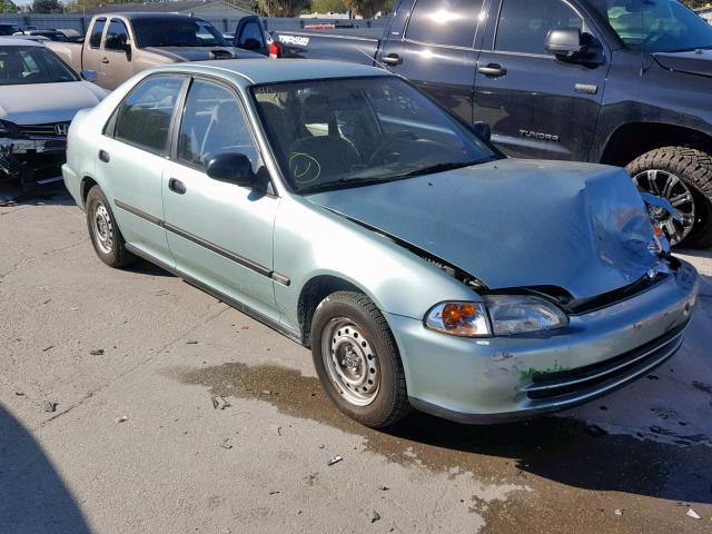 1HGEG8644NL017191 - 1992 HONDA CIVIC DX GREEN photo 1