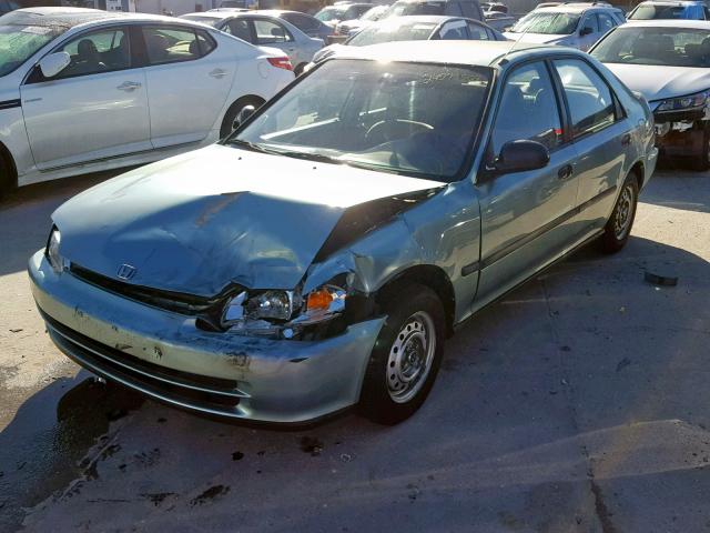 1HGEG8644NL017191 - 1992 HONDA CIVIC DX GREEN photo 2