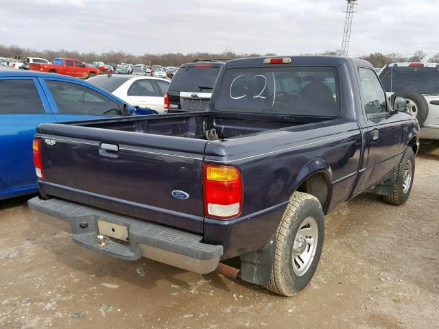 1FTYR10C3XUA49558 - 1999 FORD RANGER BLUE photo 4