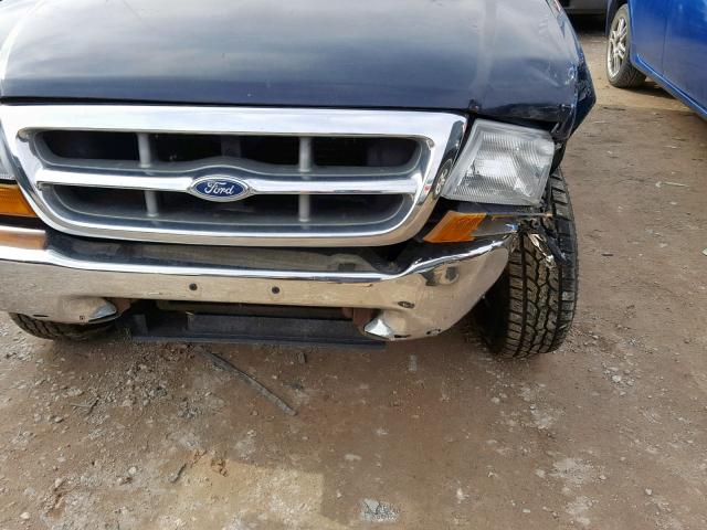 1FTYR10C3XUA49558 - 1999 FORD RANGER BLUE photo 9