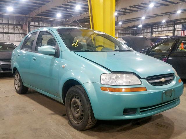 KL1TD52625B297873 - 2005 CHEVROLET AVEO BASE Теңіз түсті фото 1