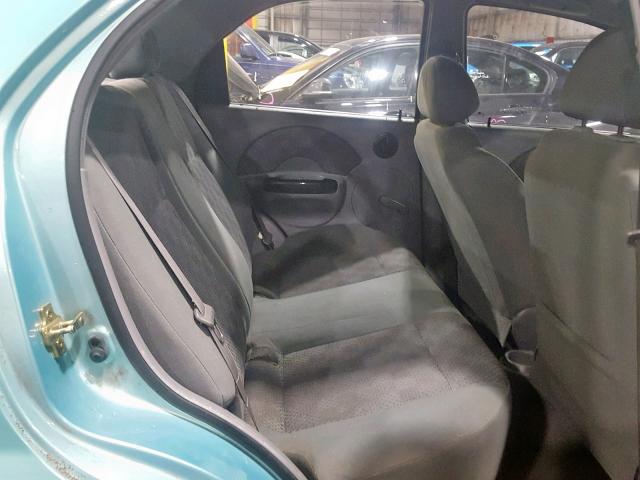 KL1TD52625B297873 - 2005 CHEVROLET AVEO BASE Теңіз түсті фото 6