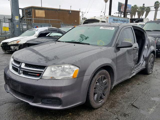 1C3CDZAB2EN216713 - 2014 DODGE AVENGER SE GRAY photo 2