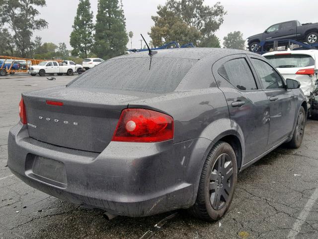 1C3CDZAB2EN216713 - 2014 DODGE AVENGER SE GRAY photo 4