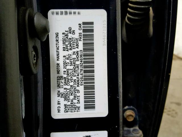 5Y2SL67819Z463613 - 2009 PONTIAC VIBE BLUE photo 10