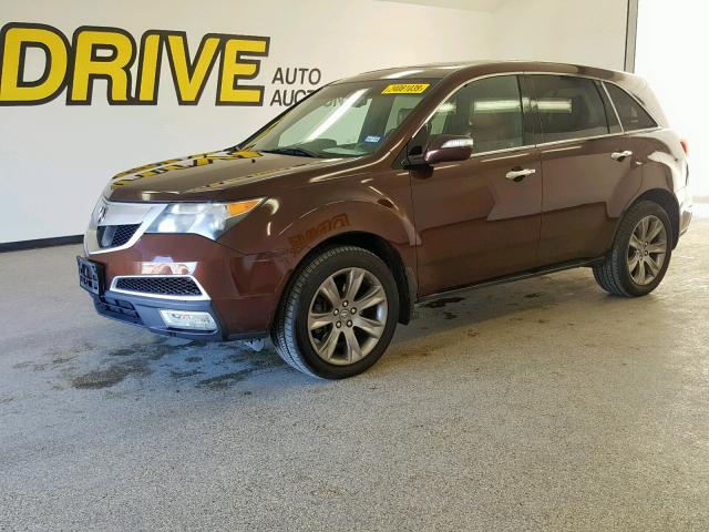 2HNYD2H50AH506406 - 2010 ACURA MDX ADVANC BROWN photo 2