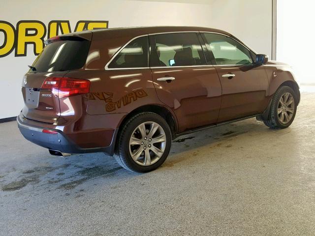 2HNYD2H50AH506406 - 2010 ACURA MDX ADVANC BROWN photo 4