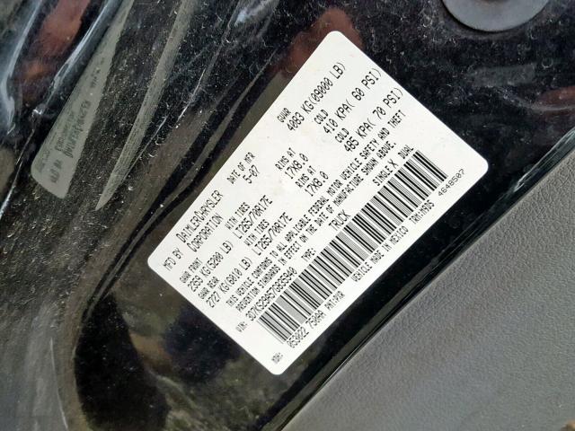 3D7KS29A57G835940 - 2007 DODGE RAM 2500 BLACK photo 10