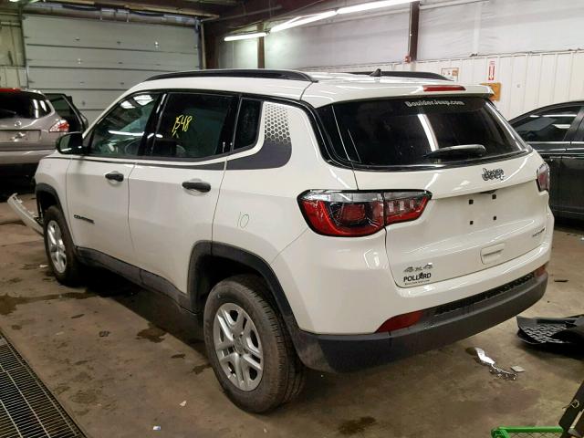 3C4NJDAB6JT201934 - 2018 JEEP COMPASS SP WHITE photo 3