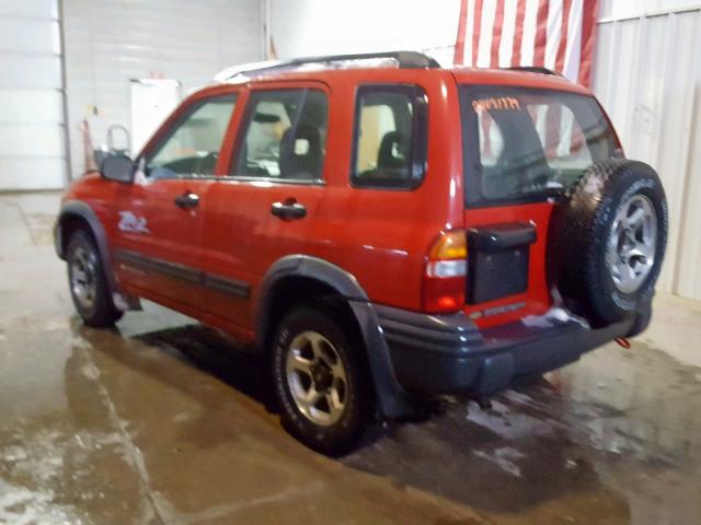 2CNBJ734726919352 - 2002 CHEVROLET TRACKER ZR RED photo 3