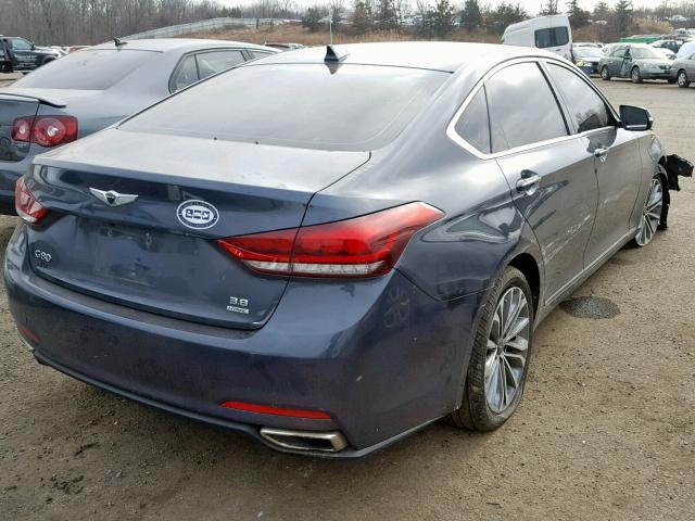 KMHGN4JE2HU191289 - 2017 GENESIS G80 BASE BLUE photo 4