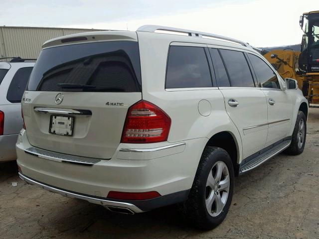 4JGBF7BE9CA777909 - 2012 MERCEDES-BENZ GL 450 4MA WHITE photo 4