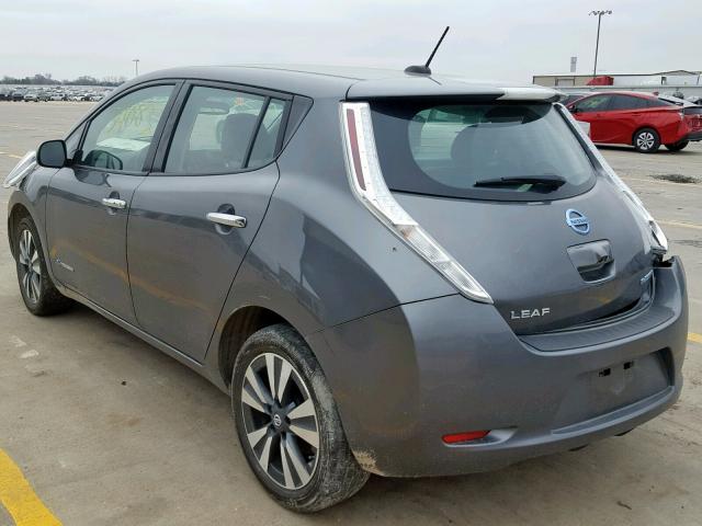 1N4BZ0CP6HC300942 - 2017 NISSAN LEAF S GRAY photo 3