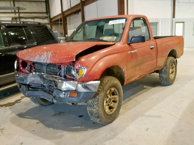 4TAPM62N8VZ230026 - 1997 TOYOTA TACOMA RED photo 2