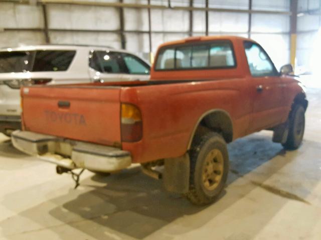 4TAPM62N8VZ230026 - 1997 TOYOTA TACOMA RED photo 4