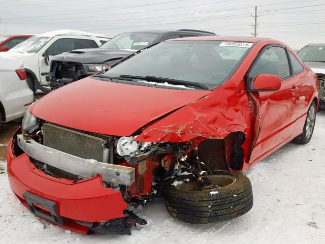 2HGFG129X9H517386 - 2009 HONDA CIVIC EXL RED photo 2