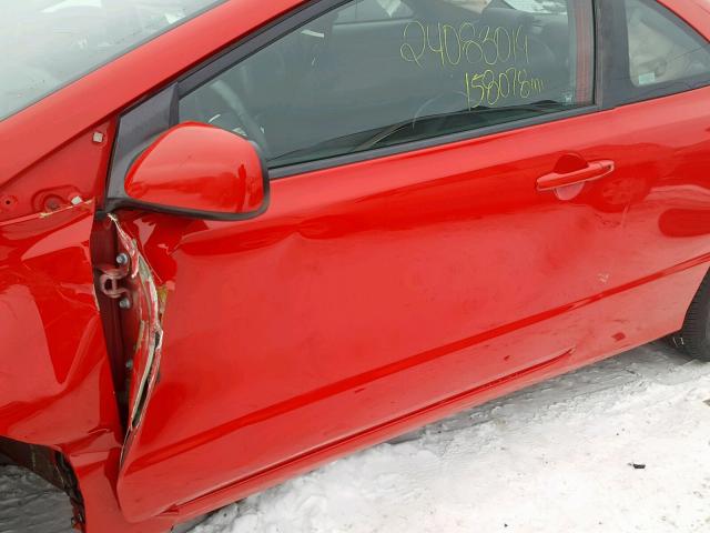 2HGFG129X9H517386 - 2009 HONDA CIVIC EXL RED photo 9