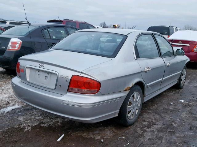 KMHWF25H23A813367 - 2003 HYUNDAI SONATA GL SILVER photo 4