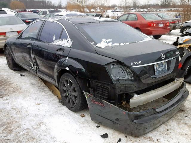 WDDNG86X77A108713 - 2007 MERCEDES-BENZ S 550 4MAT BLACK photo 3