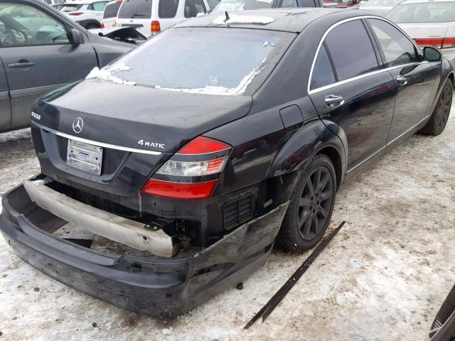 WDDNG86X77A108713 - 2007 MERCEDES-BENZ S 550 4MAT BLACK photo 4