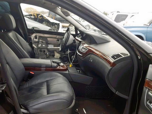 WDDNG86X77A108713 - 2007 MERCEDES-BENZ S 550 4MAT BLACK photo 5