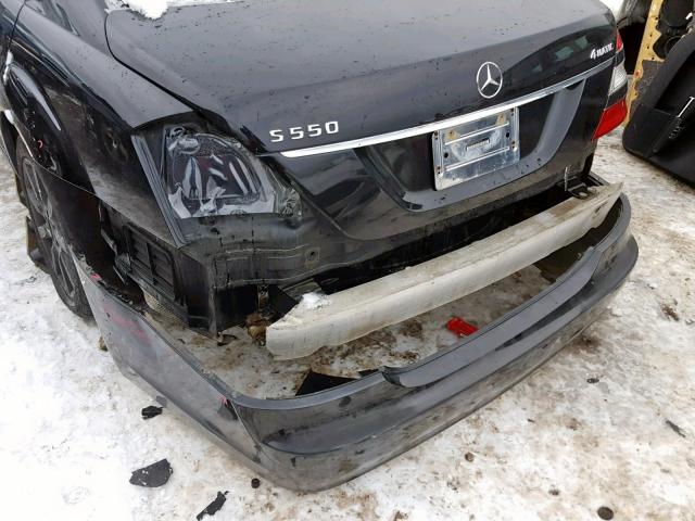 WDDNG86X77A108713 - 2007 MERCEDES-BENZ S 550 4MAT BLACK photo 9