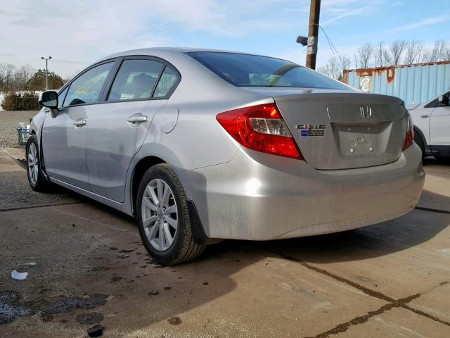 2HGFB2F83CH319195 - 2012 HONDA CIVIC EX SILVER photo 3