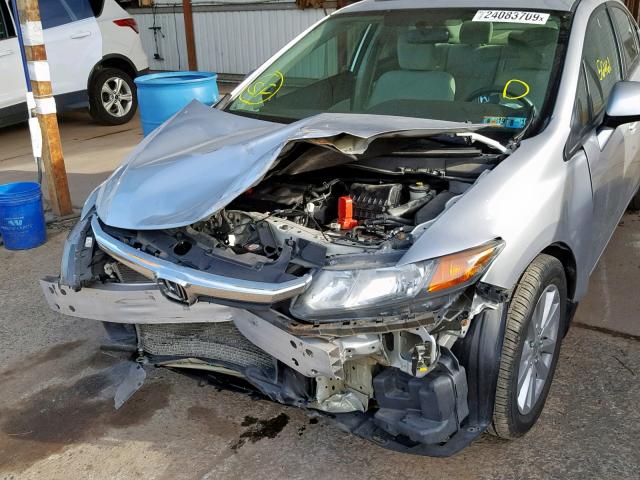 2HGFB2F83CH319195 - 2012 HONDA CIVIC EX SILVER photo 9