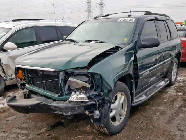 1GKDT13S452358391 - 2005 GMC ENVOY GREEN photo 2