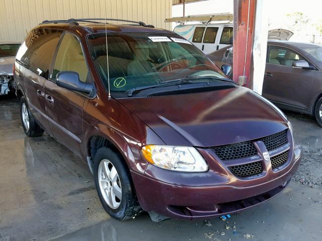 1D8GP45R54B501941 - 2004 DODGE CARAVAN SX PURPLE photo 1