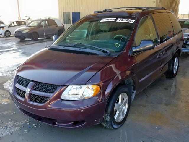 1D8GP45R54B501941 - 2004 DODGE CARAVAN SX PURPLE photo 2