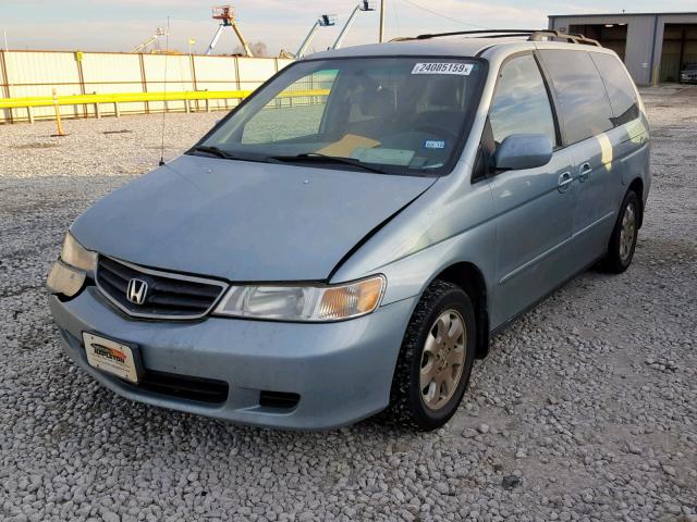 5FNRL18094B107743 - 2004 HONDA ODYSSEY EX BLUE photo 2