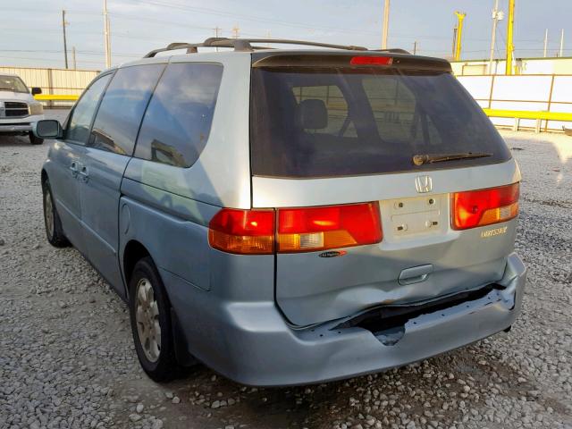 5FNRL18094B107743 - 2004 HONDA ODYSSEY EX BLUE photo 3