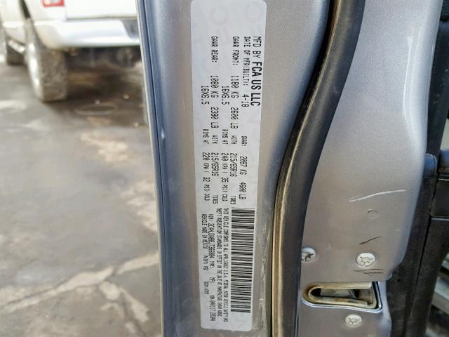 3C4NJDAB8JT366884 - 2018 JEEP COMPASS SP ნაცრისფერი ფოტო 10