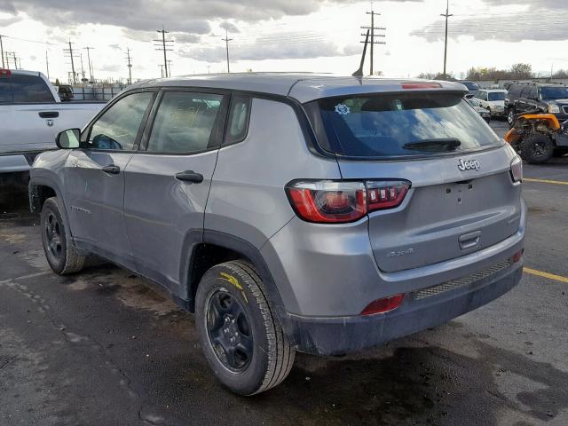 3C4NJDAB8JT366884 - 2018 JEEP COMPASS SP ნაცრისფერი ფოტო 3