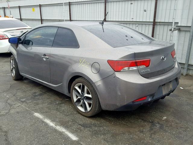 KNAFW6A31A5115177 - 2010 KIA FORTE SX GRAY photo 3