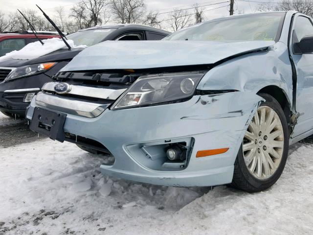 3FADP0L33AR302148 - 2010 FORD FUSION HYB BLUE photo 10