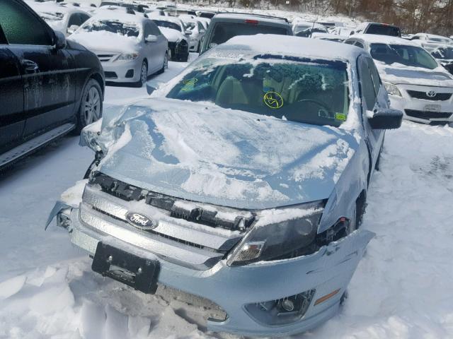 3FADP0L33AR302148 - 2010 FORD FUSION HYB BLUE photo 2