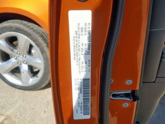 2B3CL5CT7BH609884 - 2011 DODGE CHARGER R/ ORANGE photo 10