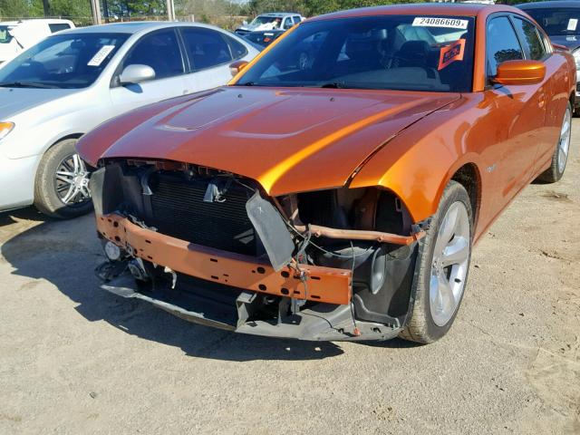 2B3CL5CT7BH609884 - 2011 DODGE CHARGER R/ ORANGE photo 9