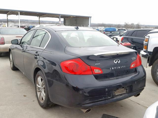 JN1CV6AR2DM757367 - 2013 INFINITI G37 BLACK photo 3